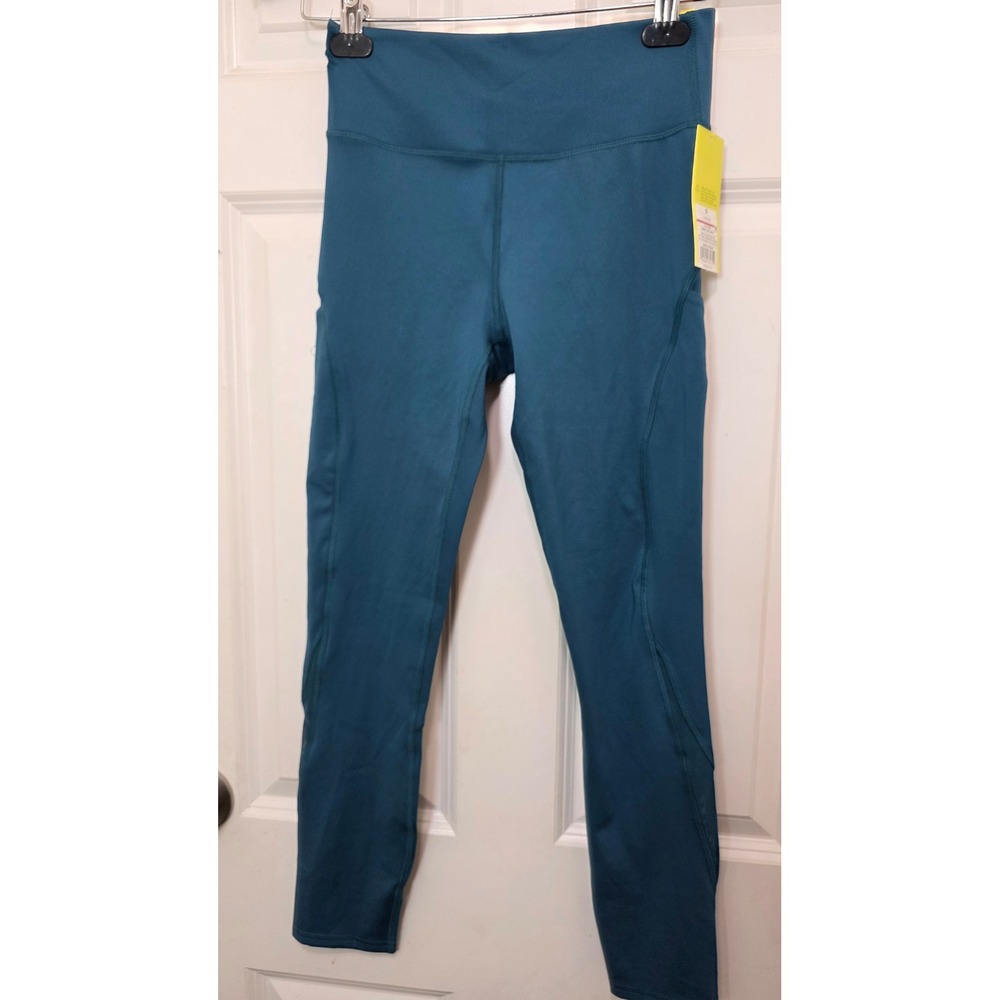NEW All in Motion Leggings Womens S Vibrant‎ Blue 7/8 High Rise Athletic Pockets
